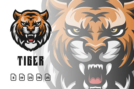 Tiger Mascot Logo Illustrator