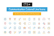 175+ Communication Colored Line Icon, an Outline Icon by Creative Stall (Thumbnail 1 of 3)