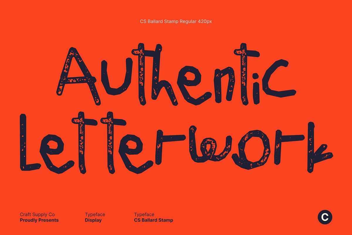 CS Ballard Stamp, a Handwritten Font by Craft Supply Co. (Photo 2 of 8)