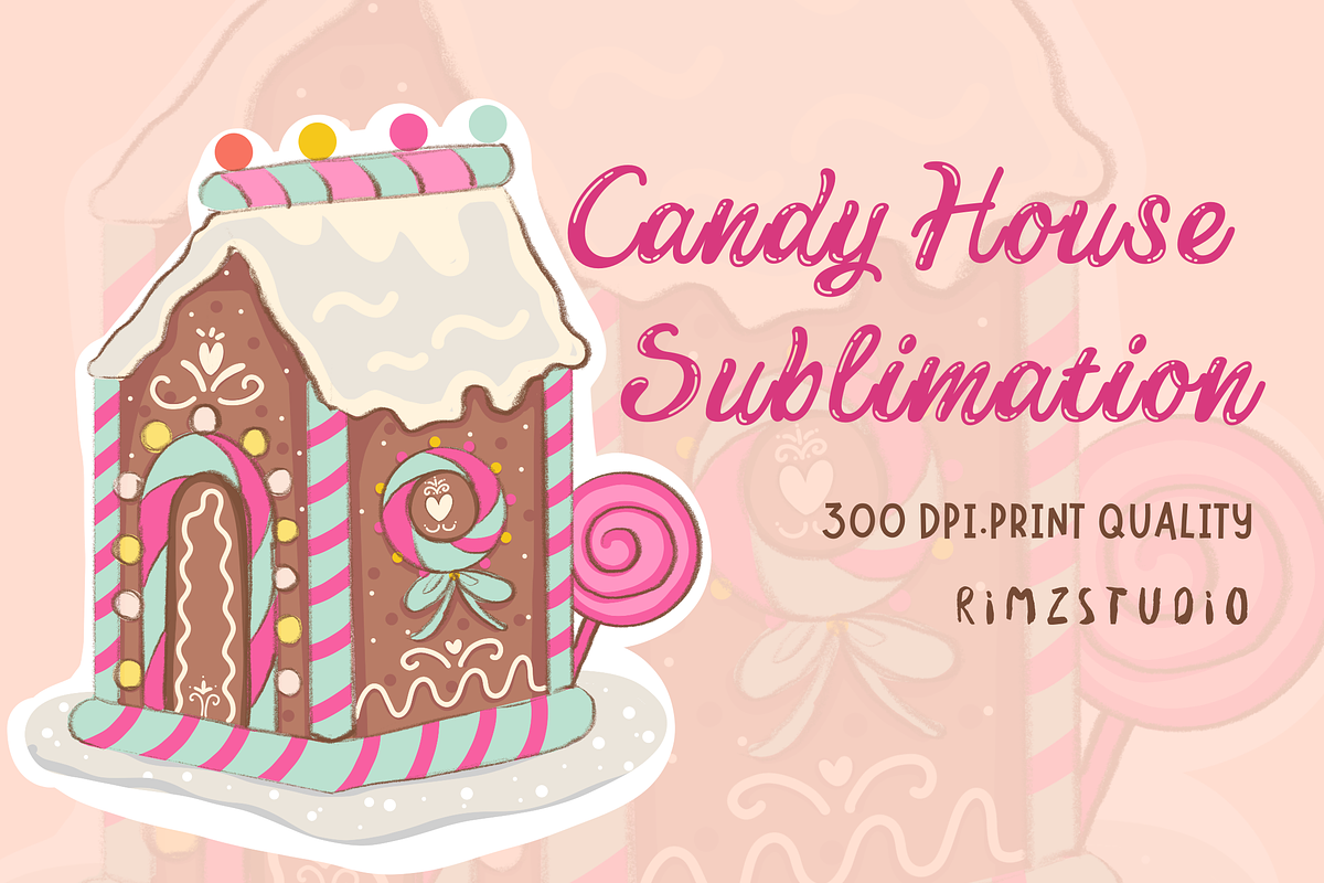 Candy House Isometric Graphic, an Illustration by RimzStudio (Photo 1 of 4)