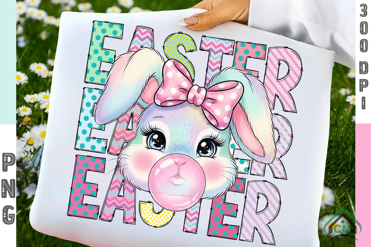 Coquette Easter Bunny Bubblegum, an Illustration by Craft Nest (Photo 1 of 6)