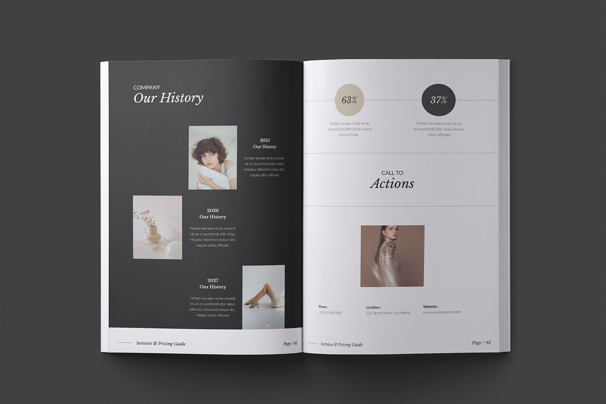 Services & Pricing Guide CANVA, a Brochure Template by TemplateFolio-Shop (Photo 16 of 20)