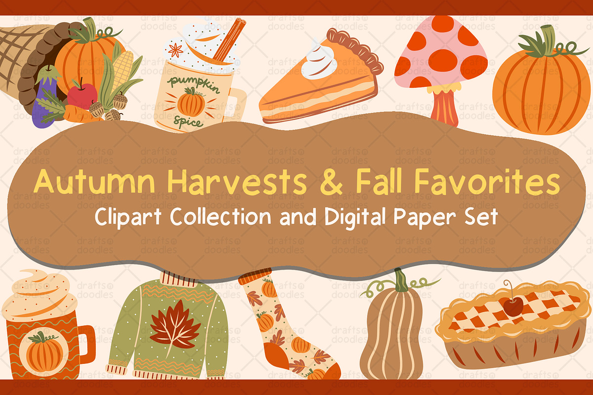 Autumn Harvests and Fall Favorites, a Pattern Graphic by Drafts n Doodles (Photo 1 of 6)