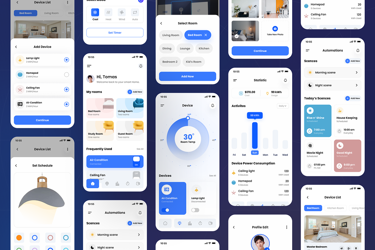 Filllo - Smart Home App UI Kit, an UI Kit Template by floxui (Photo 5 of 7)