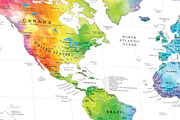 World Map Poster Bundle with Flags, an Education Illustration by AdrianDragne (Thumbnail 4 of 11)