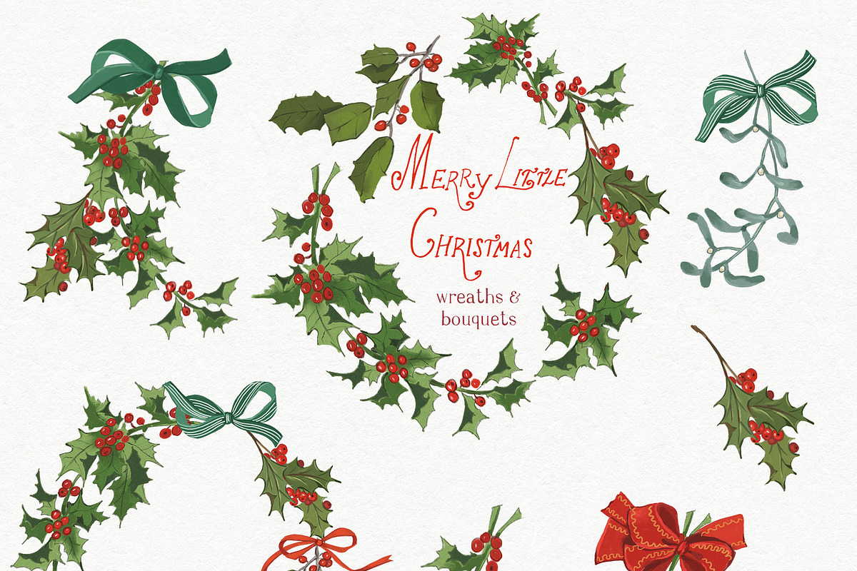 Vintage Christmas Illustrations, a Decorative Illustration by whiteheartdesign (Photo 12 of 22)