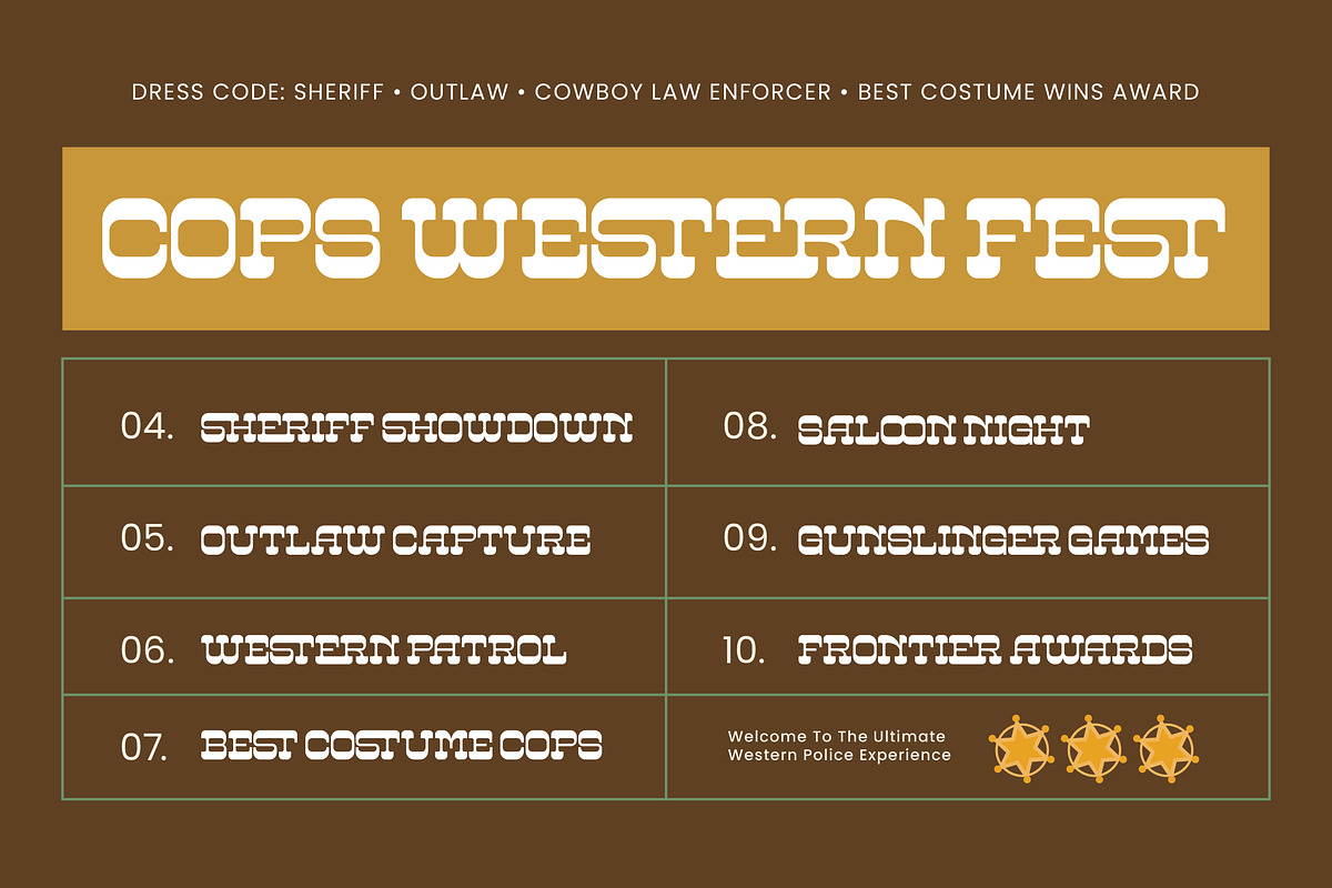 Westburth Western Display Font, a Slab Serif Font by timelesstype.co (Photo 8 of 15)