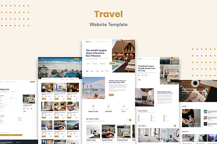 Travel Agency Website Template, an UI Kit Template by Kreativ Space