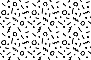 seamless pattern 80s. Vector.