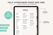 Undated Digital Life Planner iPad, a Templates & Theme by HoneyGlowStudioCo (Thumbnail 2 of 9)