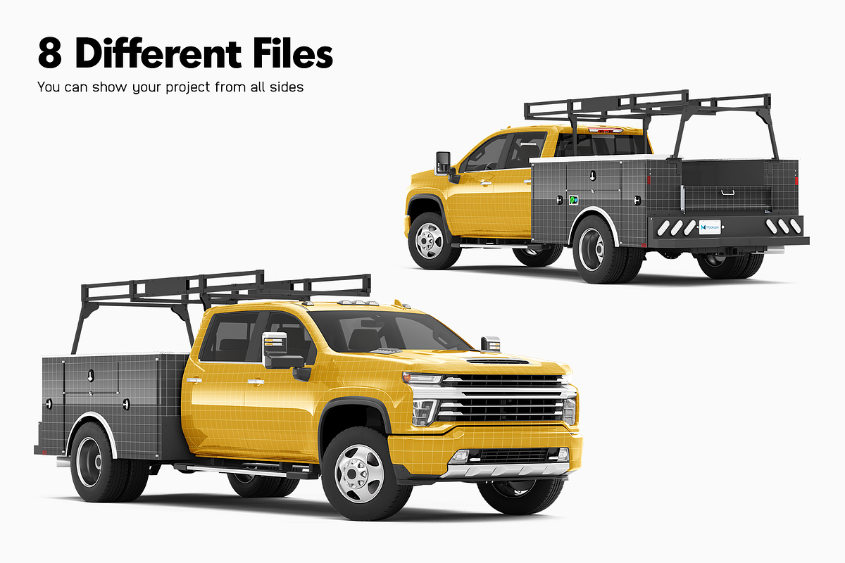 Pickup Truck Mockup 2 Service Body, a Product Mockup by Mockupix (Photo 7 of 12)