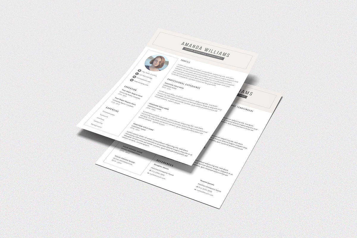 CV Resume Design, a Resume Template by Graphic Template (Photo 2 of 4)