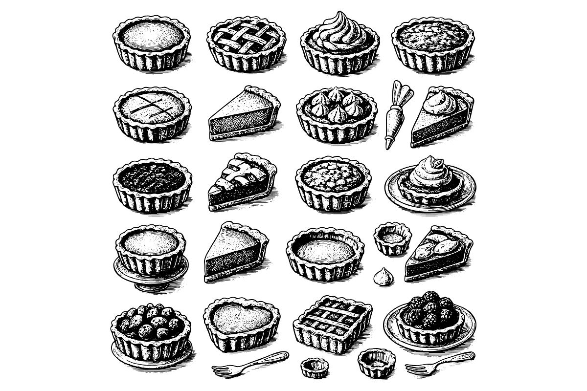 Pie and Tart Icon Pack, an Object Graphic by RT Studio