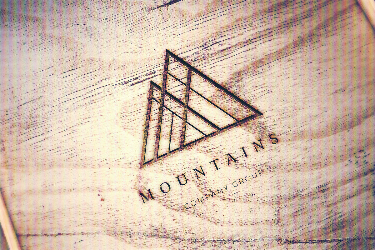 Mountains. Linear geometric logo, a Branding & Logo Template by le-genda (Photo 8 of 14)