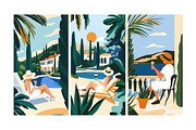 SUMMER VIBES  Mediterranean Views, an Illustration by SketchArtStudio (Thumbnail 2 of 5)