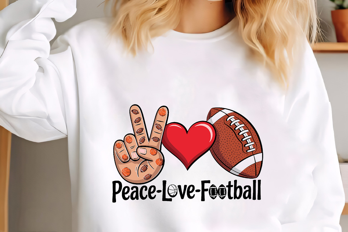 Peace love basketball football sport, an Illustration by CrexoraLab (Photo 4 of 4)