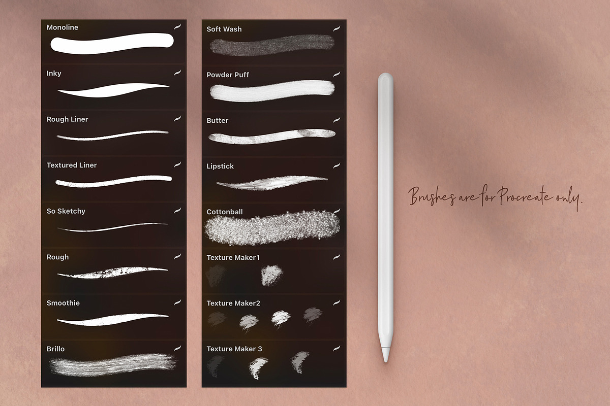 20 Essential Procreate Brushes, a Brush Add-On by Sweet Fig (Photo 4 of 10)