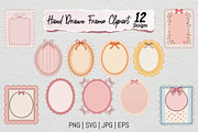 Hand Drawn Frame Clipart Bundle, an Illustration by Actual Pixel (Thumbnail 1 of 14)
