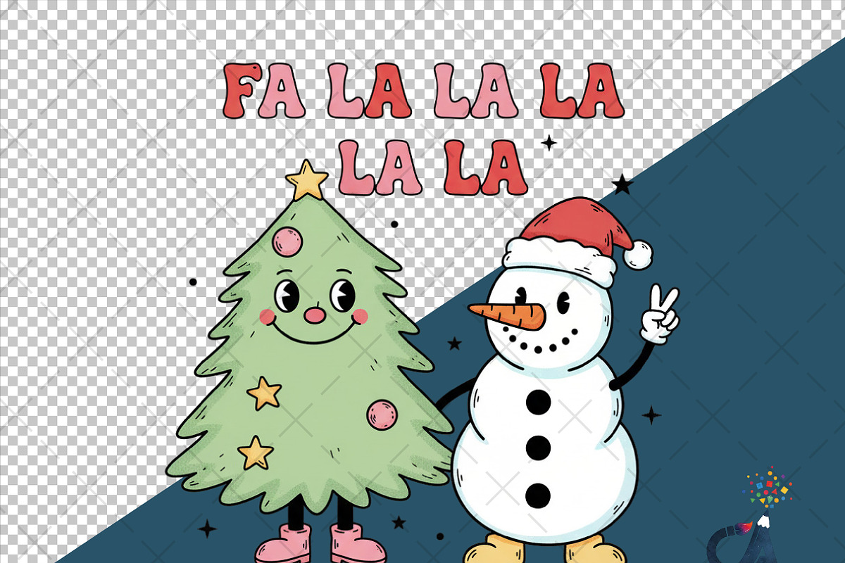 Fa La La La La Christmas Sublimation, an Illustration by Creative Art (Photo 5 of 6)
