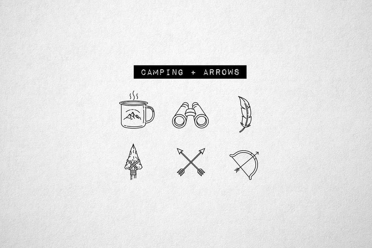 Adventure Outdoor Icons - Camping, an Outline Icon by Hatch Design Workshop (Photo 7 of 10)