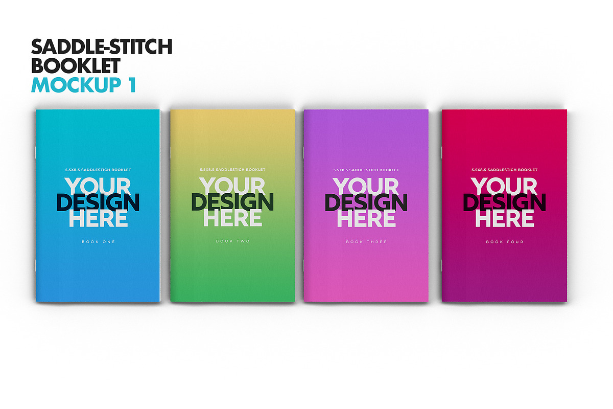 Saddle-Stitch Booklet Mockup Set, a Print Template by IFBdesign (Photo 4 of 15)