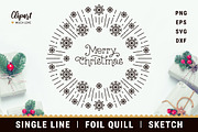Single Line Christmas Foil Quill SVG, an Object Graphic by ClipartMuchLove (Thumbnail 1 of 6)