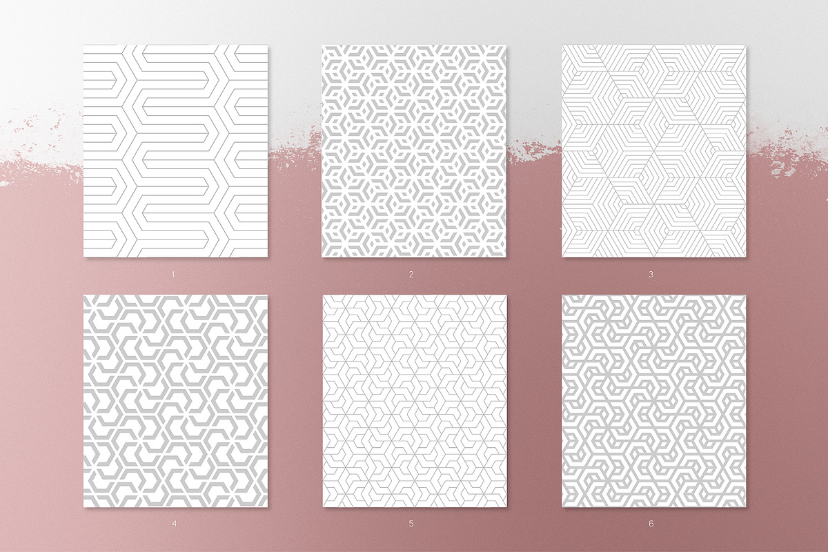 Basic Geometric Seamless Patterns, a Pattern Graphic by Curly_Pat (Photo 3 of 11)