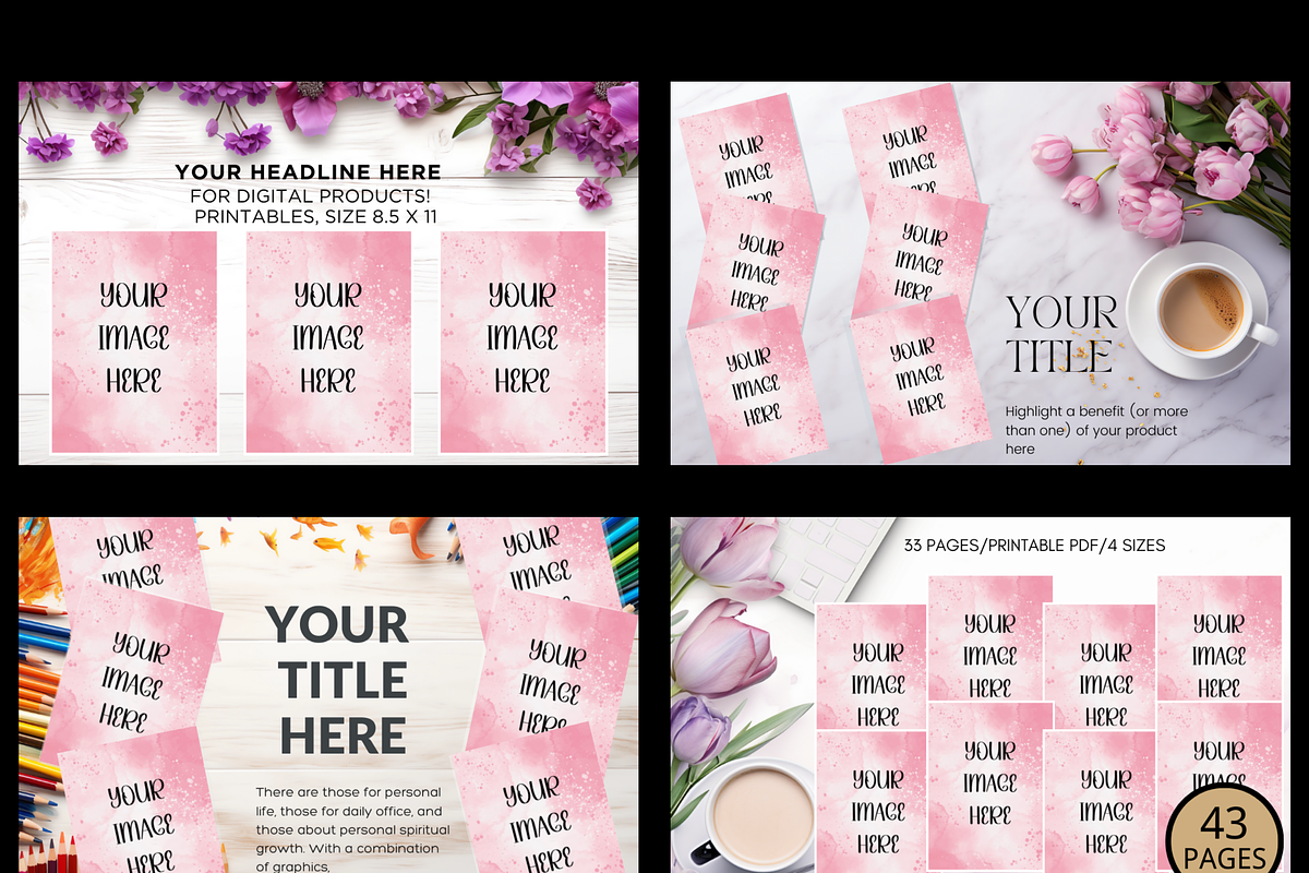 Book Mockup Templates for KDP A Plus, a Merchandise Mockup by LA Design (Photo 4 of 10)