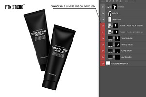 Matte Cosmetic Tubes Mockups Set