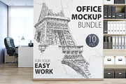 OFFICE Wall Mockup Bundle, a Print Template by Yuri-U (Thumbnail 1 of 15)