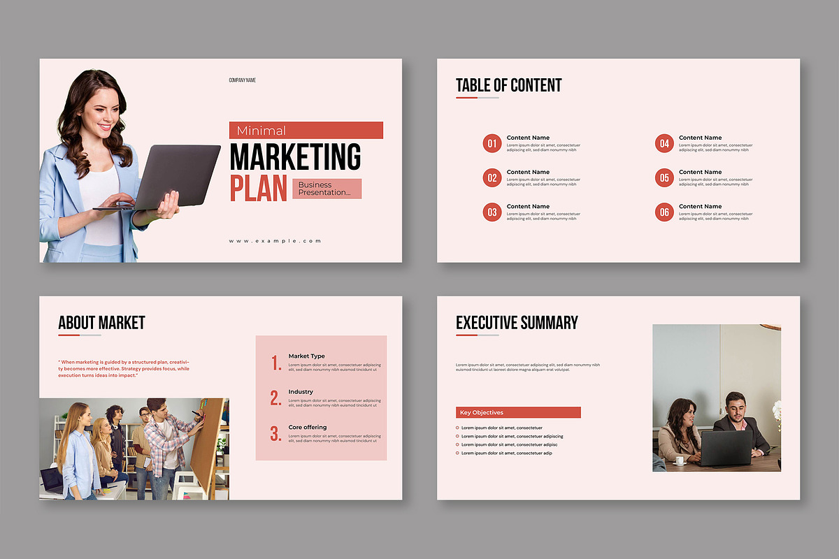 Minimal Business Marketing Plan, a Presentation Template by Mighty-Slide (Photo 2 of 5)