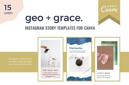 Instagram Stories Canva: Geo & Grace