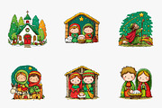 Christian Christmas Nativity Bundle, an Illustration by CreationArt (Thumbnail 6 of 6)