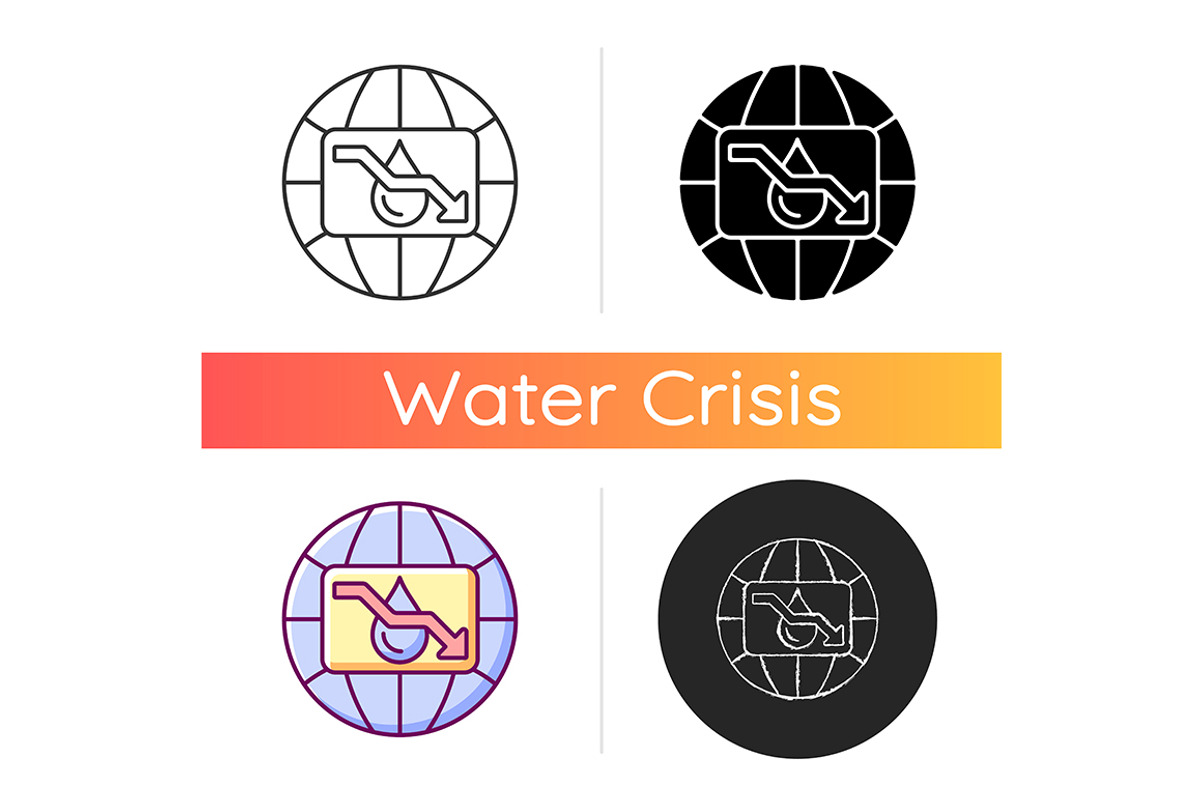 Water scarcity icon, an Outline Icon by IMG visuals icons