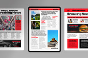 White Red Bold E-Newspaper, a Templates & Theme by graphicook (Thumbnail 2 of 4)