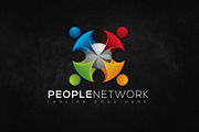 People Network Logo, a Branding & Logo Template by Maximum Designstudio (Thumbnail 1 of 3)