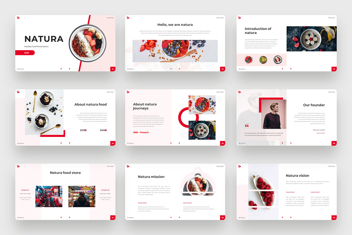 Natura - Healthy Food Keynote, a Presentation Template by BeadyLab (Photo 2 of 6)