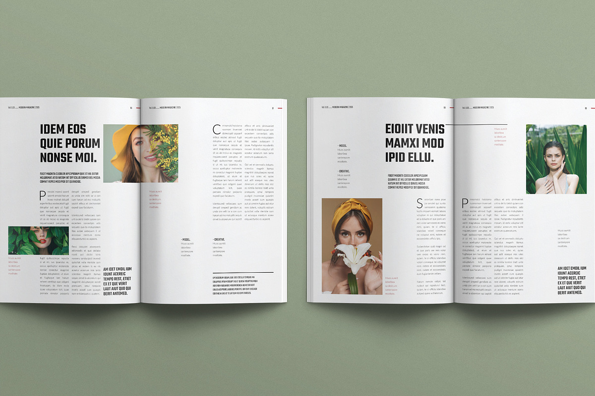 Digital Magazine Layout Template, a Magazine Template by TemplatesForest