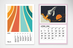 Reusable Vintage Calendar Year 2025