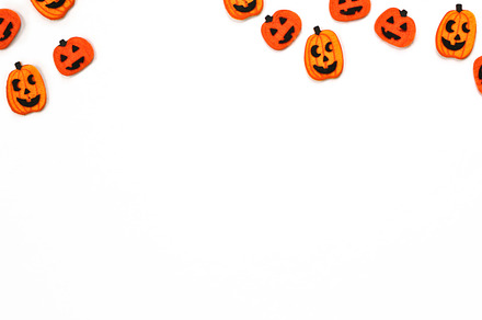 Cute Halloween Pumpkin Flatlay