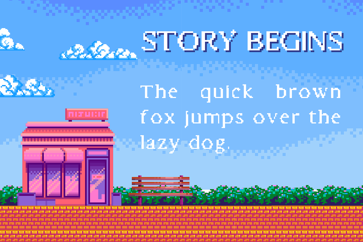 Super Arcade Font – 8-Bit Pixel Type, a Sans Serif Font by Creativetacos (Photo 2 of 10)