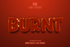 Burnt 3d Text Effect