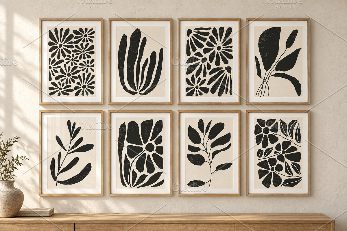 48 Botanical Mid Century Prints, a Background Graphic by C Design Studio (Photo 5 of 12)
