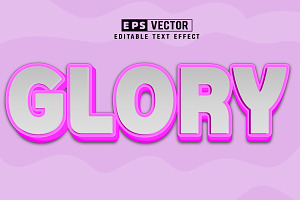 Glory Vector 3D Editable Text Effect