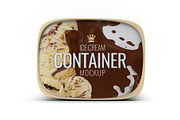 Ice Cream Container Mockup, a Packaging Mockup by Xtrahive (Thumbnail 2 of 2)