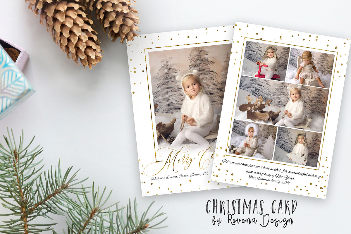 Christmas Card Template, a Card Template by Rovena Design (Photo 2 of 2)