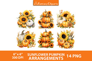 Sunflower Pumpkins Arrangements