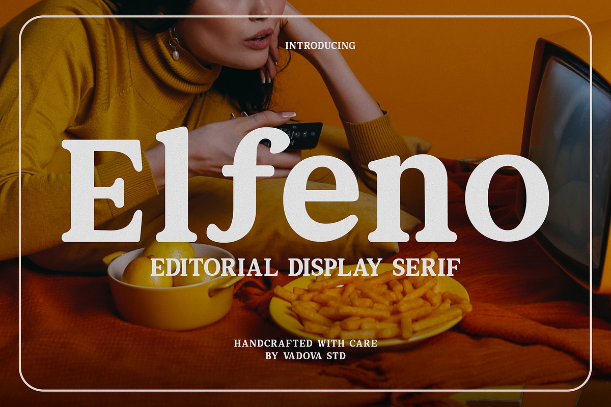 Elfeno Editorial Display Serif Font, a Serif Font by Vadovastd (Photo 1 of 7)