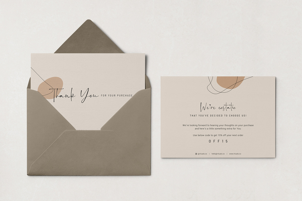 Printable 'Thank You' Card Bundle, a Card Template by Nonola (Photo 13 of 13)