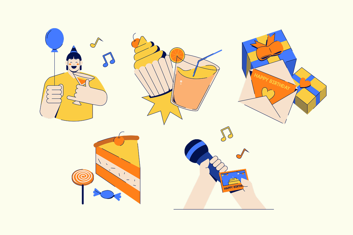 Birthday Party Illustration Pack, a Decorative Illustration by Loin Studio (Photo 4 of 4)